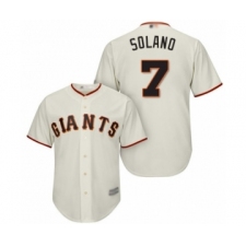 Youth San Francisco Giants #7 Donovan Solano Authentic Cream Home Cool Base Baseball Player Jersey