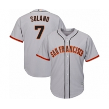 Youth San Francisco Giants #7 Donovan Solano Authentic Grey Road Cool Base Baseball Player Jersey