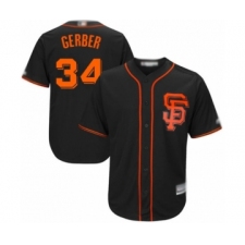 Youth San Francisco Giants #34 Mike Gerber Authentic Black Alternate Cool Base Baseball Player Jersey