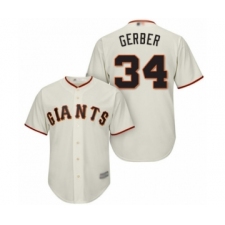 Youth San Francisco Giants #34 Mike Gerber Authentic Cream Home Cool Base Baseball Player Jersey