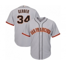 Youth San Francisco Giants #34 Mike Gerber Authentic Grey Road Cool Base Baseball Player Jersey