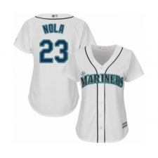 Women's Seattle Mariners #23 Austin Nola Authentic White Home Cool Base Baseball Player Jersey