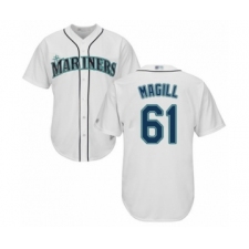 Youth Seattle Mariners #61 Matt Magill Authentic White Home Cool Base Baseball Player Jersey