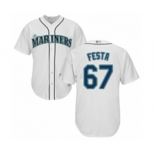 Youth Seattle Mariners #67 Matt Festa Authentic White Home Cool Base Baseball Player Jersey