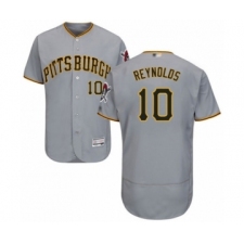 Men's Pittsburgh Pirates #10 Bryan Reynolds Grey Road Flex Base Authentic Collection Baseball Player Jersey