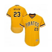 Men's Pittsburgh Pirates #23 Mitch Keller Gold Alternate Flex Base Authentic Collection Baseball Player Jersey