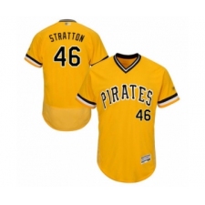 Men's Pittsburgh Pirates #46 Chris Stratton Gold Alternate Flex Base Authentic Collection Baseball Player Jersey