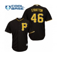 Youth Pittsburgh Pirates #46 Chris Stratton Authentic Black Alternate Cool Base Baseball Player Jersey