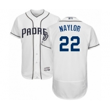 Men's San Diego Padres #22 Josh Naylor White Home Flex Base Authentic Collection Baseball Player Jersey