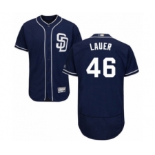 Men's San Diego Padres #46 Eric Lauer Navy Blue Alternate Flex Base Authentic Collection Baseball Player Jersey