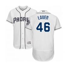 Men's San Diego Padres #46 Eric Lauer White Home Flex Base Authentic Collection Baseball Player Jersey