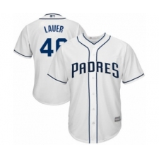 Youth San Diego Padres #46 Eric Lauer Authentic White Home Cool Base Baseball Player Jersey