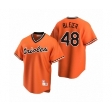 Men's Baltimore Orioles #48 Richard Bleier Nike Orange Cooperstown Collection Alternate Jersey