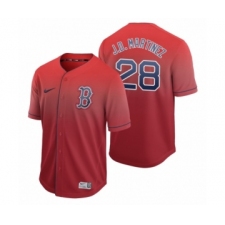 Men's Boston Red Sox #28 J.D. Martinez Red Fade Nike Jersey