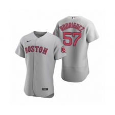 Men's Boston Red Sox #57 Eduardo Rodriguez Nike Gray Authentic Road Jersey