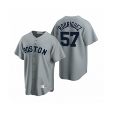 Men's Boston Red Sox #57 Eduardo Rodriguez Nike Gray Cooperstown Collection Road Jersey