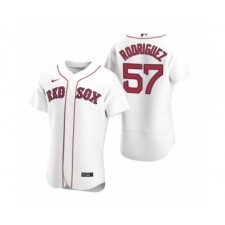 Men's Boston Red Sox #57 Eduardo Rodriguez Nike White Authentic 2020 Home Jersey