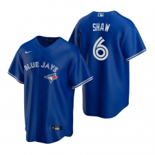 Men's Nike Toronto Blue Jays #6 Travis Shaw Royal Alternate Stitched Baseball Jersey