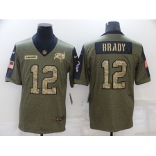 Men's Tampa Bay Buccaneers #12 Tom Brady Nike Camo 2021 Salute To Service Limited Player Jersey