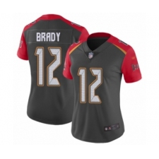 Women's Tampa Bay Buccaneers #12 Tom Brady Limited Gray Inverted Legend Football Jersey