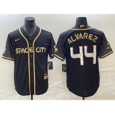 Men's Houston Astros #44 Yordan Alvarez Black City Connect Cool Base Stitched Baseball Jersey