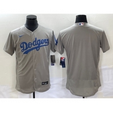 Men's Los Angeles Dodgers Blank Gray Flex Base Stitched Baseball Jersey