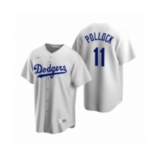 Men's Mlb Los Angeles Dodgers #11 A.J. Pollock Nike White Cooperstown Collection Home Jersey