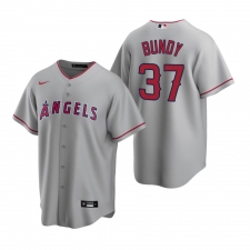 Men's Nike Los Angeles Angels #37 Dylan Bundy Gray Road Stitched Baseball Jersey