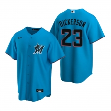 Men's Nike Miami Marlins #23 Corey Dickerson Blue Alternate Stitched Baseball Jersey
