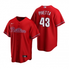 Men's Nike Philadelphia Phillies #43 Nick Pivetta Red Alternate Stitched Baseball Jersey