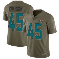 Men's Jacksonville Jaguars #45 K'Lavon Chaisson Olive Stitched NFL Limited 2017 Salute To Service Jersey