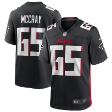 Men's Atlanta Falcons #65 Justin McCray Nike Black Game Player Jersey