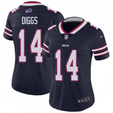 Women's Buffalo Bills #14 Stefon Diggs Navy Stitched Limited Inverted Legend Jersey