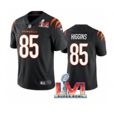 Men's Cincinnati Bengals #85 Tee Higgins Black 2022 Super Bowl LVI Vapor Limited Stitched Jersey