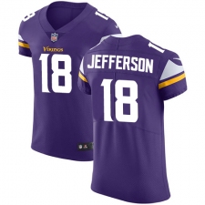 Men's Minnesota Vikings #18 Justin Jefferson Purple Team Color Stitched NFL Vapor Untouchable Elite Jersey