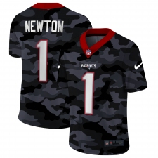 Men's New England Patriots #1 Cam Newton Camo 2020 Nike Limited Jersey