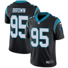 Youth Carolina Panthers #95 Derrick Brown Black Team Color Stitched NFL Vapor Untouchable Limited Jersey