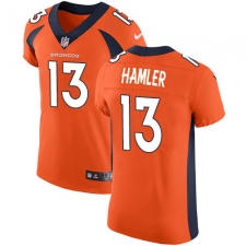 Men's Denver Broncos #13 KJ Hamler Orange Team Color Stitched Vapor Untouchable Elite Jersey