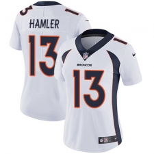 Women's Denver Broncos #13 KJ Hamler White Stitched Vapor Untouchable Limited Jersey