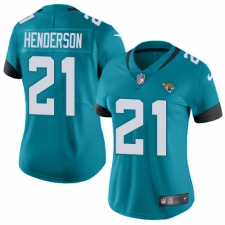 Women's Jacksonville Jaguars #21 C.J. Henderson Teal Green Alternate Stitched Vapor Untouchable Limited Jersey