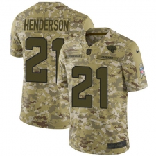 Youth Jacksonville Jaguars #21 C.J. Henderson Camo Stitched Limited 2018 Salute To Service Jersey