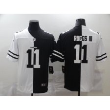 Men's Oakland Raiders #11 Henry Ruggs III Black White Limited Split Fashion Football Jersey