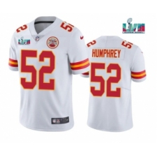 Men’s Kansas City Chiefs #52 Creed Humphrey White Super Bowl LVII Patch Vapor Untouchable Limited Stitched Jersey