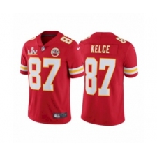 Women's Kansas City Chiefs #87 Travis Kelce Red 2021 Super Bowl LV Jersey