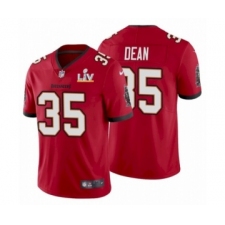 Men's Tampa Bay Buccaneers #35 Jamel Dean Red 2021 Super Bowl LV Jersey