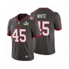 Women's Tampa Bay Buccaneers #45 Devin White Pewter 2021 Super Bowl LV Jersey