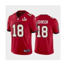Youth Tampa Bay Buccaneers #18 Tyler Johnson Red 2021 Super Bowl LV Jersey