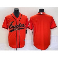 Men's Baltimore Orioles Blank Orange Cool Base Stitched Baseball Jersey