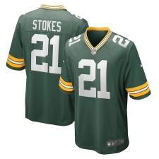 Men's Green Bay Packers #21 Eric Stokes Nike Green 2021 NFL Draft First Round Pick Game Jersey