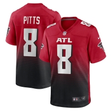 Men's Atlanta Falcons #8 Kyle Pitts Nike Red 2021 NFL Draft First Round Pick Player Limited Jersey